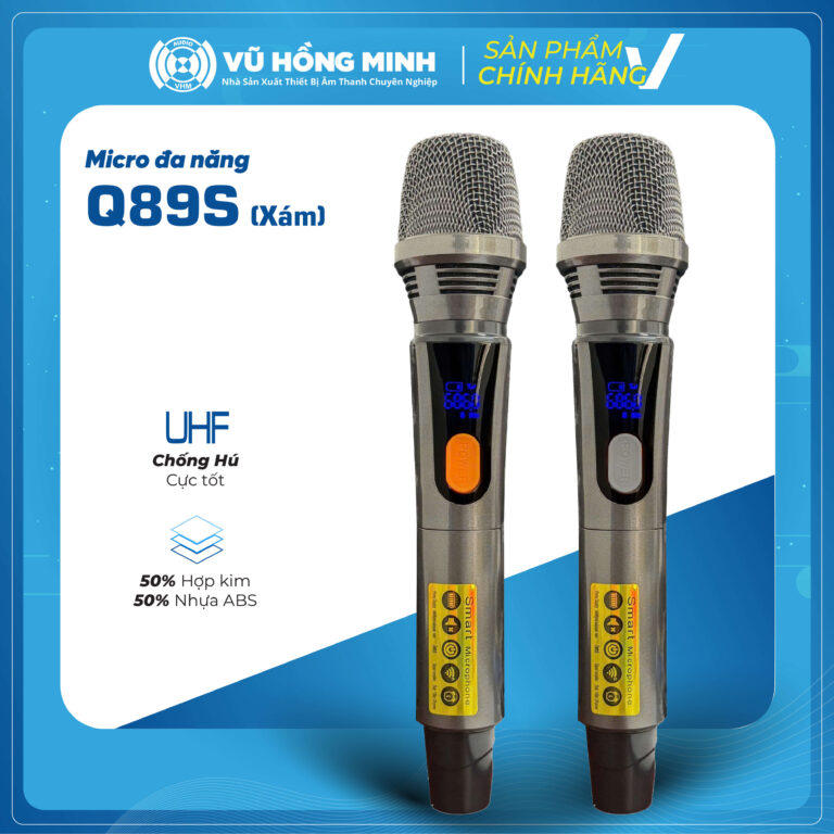 Micro Không Dây Đa Năng Model: Q89S (màu xám)