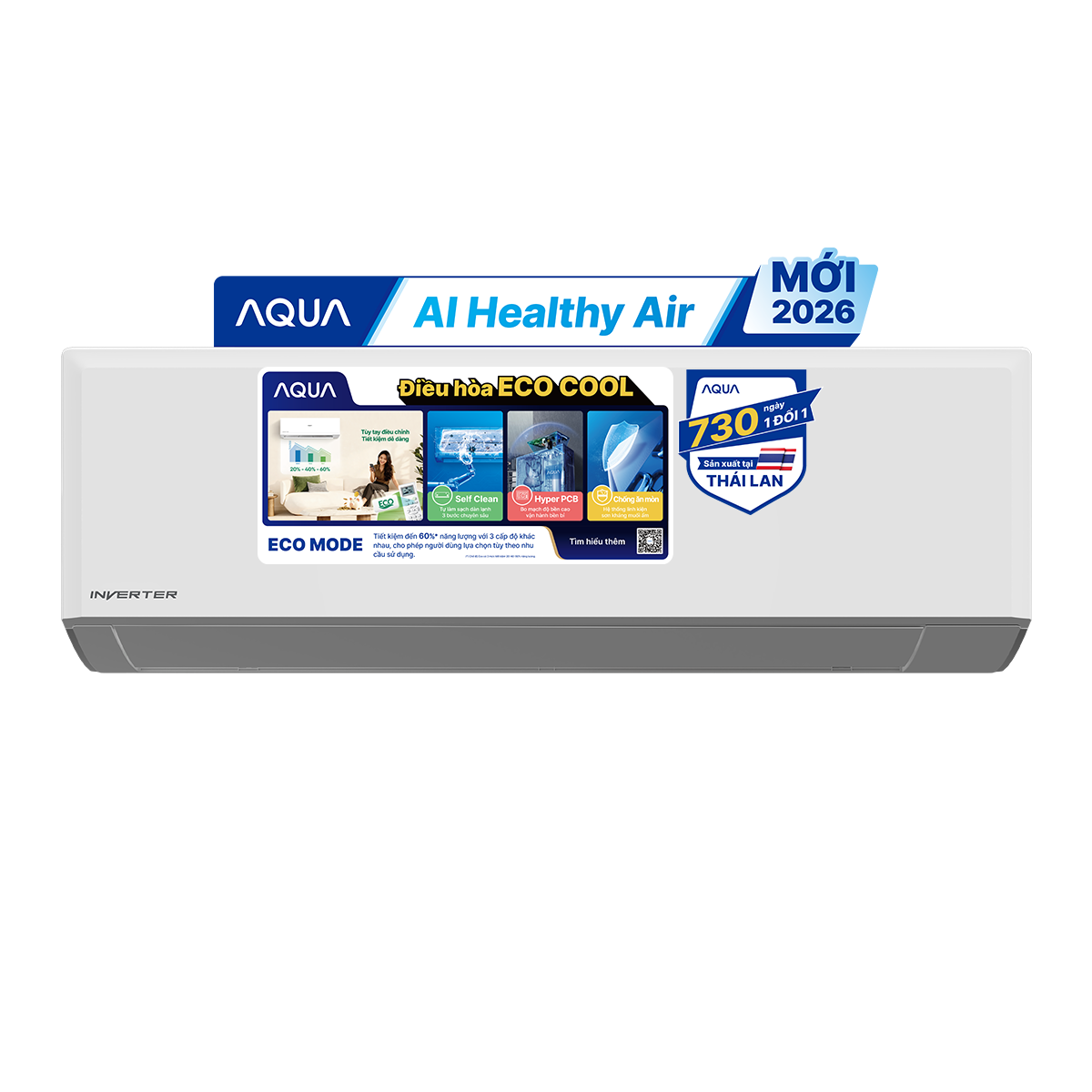 Máy lạnh AQUA 1HP Eco Cool AQA-RV10EA (2026)