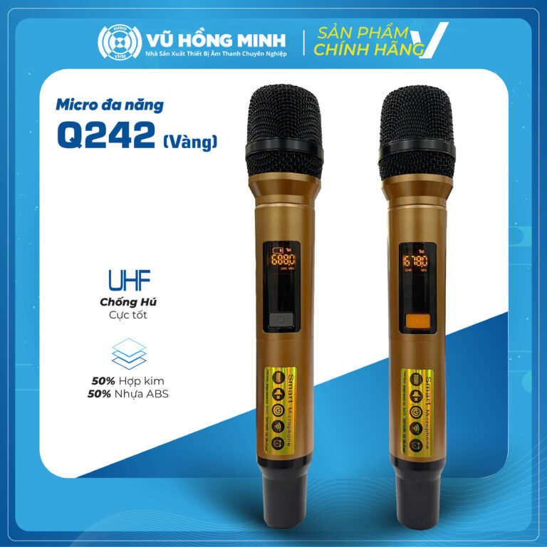 Micro Không Dây Đa Năng Model: Q242 (màu vàng)
