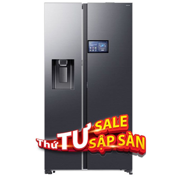 Tủ lạnh Samsung Inverter 615 lít Side By Side AI Home RS90F65D2FSV