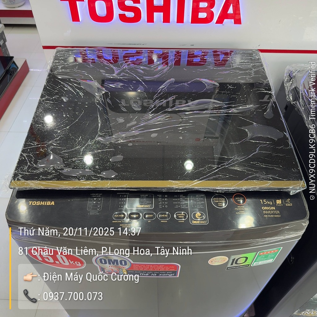 Máy Giặt Toshiba Inverter 15 Kg AW-DUM1600LV(SG)