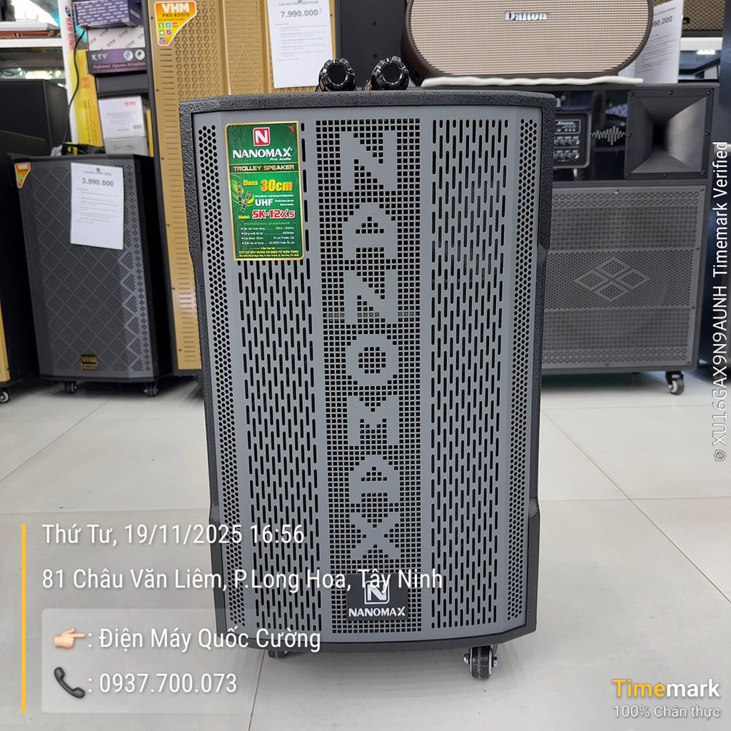 Loa karaoke Kéo Nanomax SK-12X5 Bass 30cm 400w