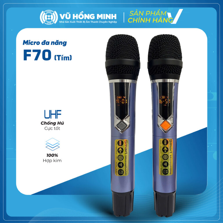 Micro Không Dây Đa Năng Model: F70 (màu tím)