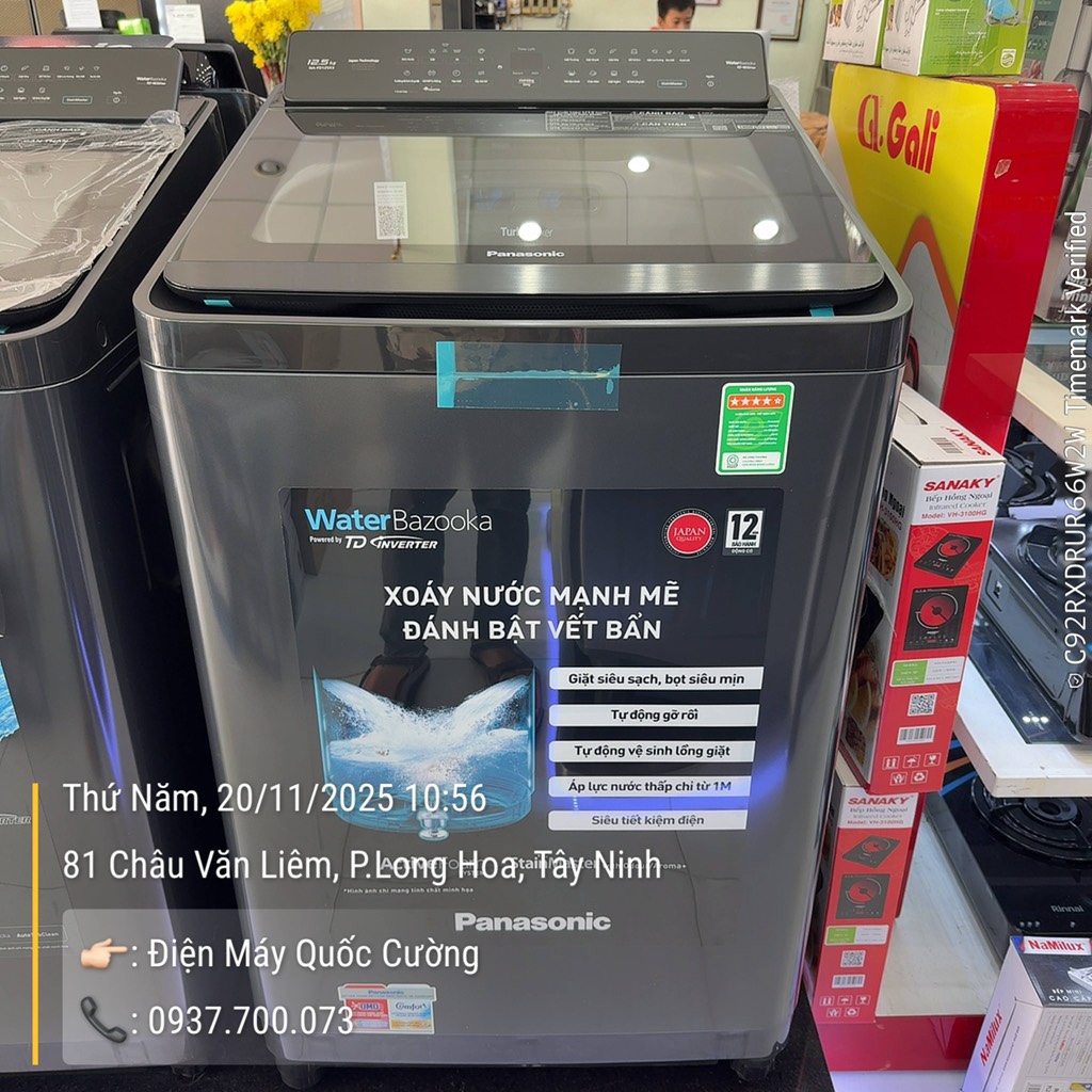 Máy giặt Panasonic Inverter 12.5 kg NA-FD125X3BV / Truyền động gián tiếp