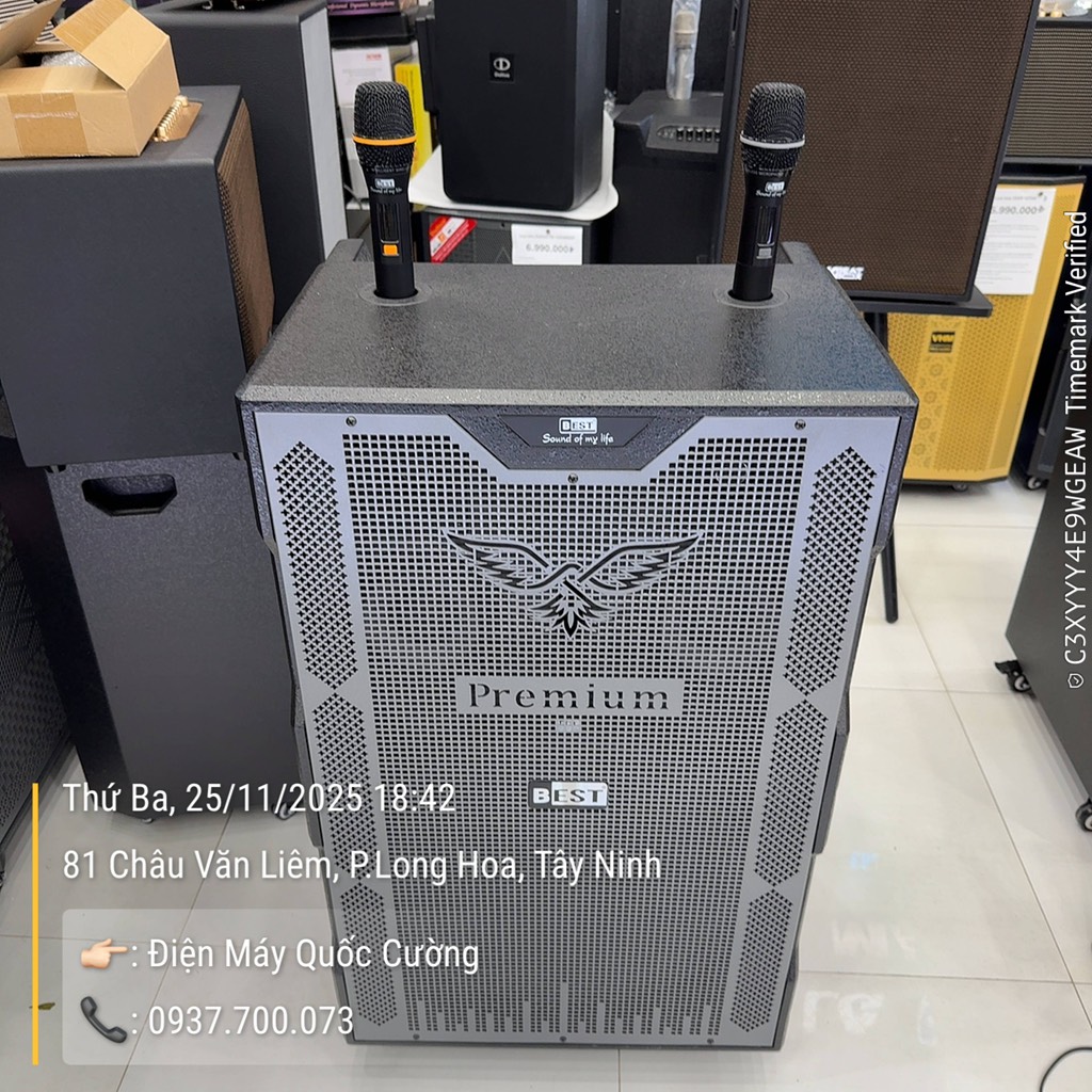 Loa karaoke kéo BEST SUPER V2 Bass 50cm 2000wat