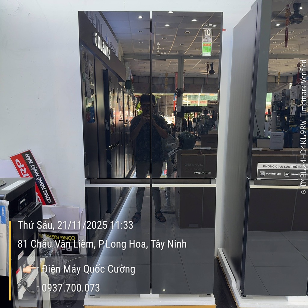 Tủ Lạnh Aqua Inverter 469 Lít AQR-M536XA(GB)