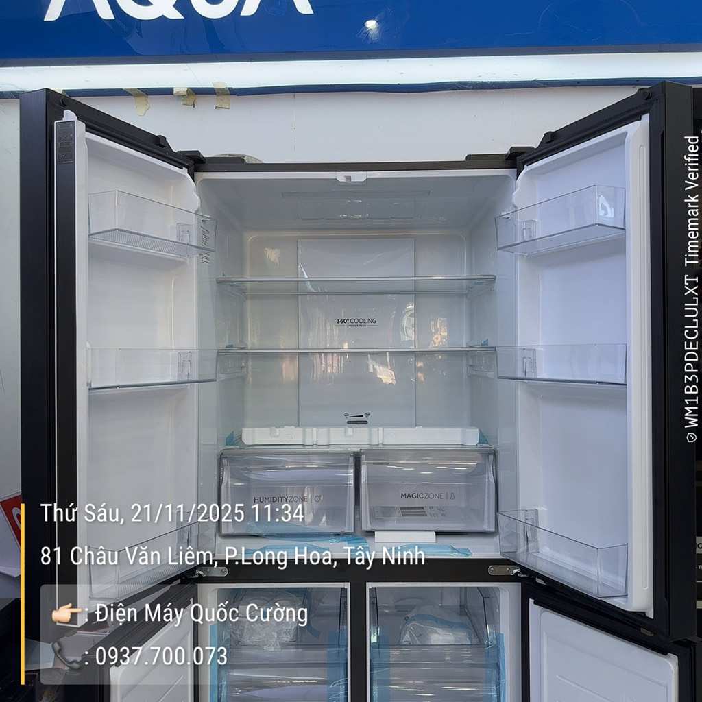 Tủ Lạnh Aqua Inverter 469 Lít AQR-M536XA(GB)