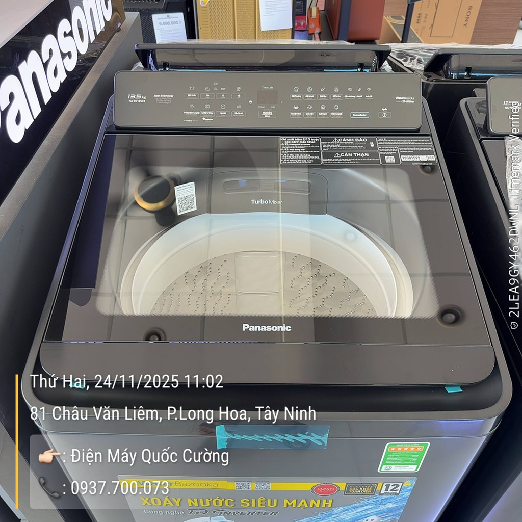 Máy Giặt Panasonic Inverter 13.5 Kg NA-FD135X3BV