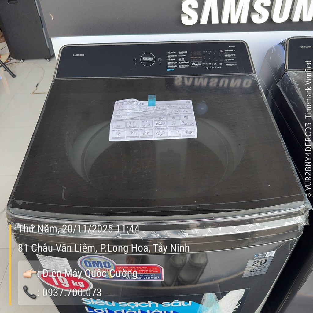 Máy Giặt Samsung Inverter 19 kg WA80F19B9BSV