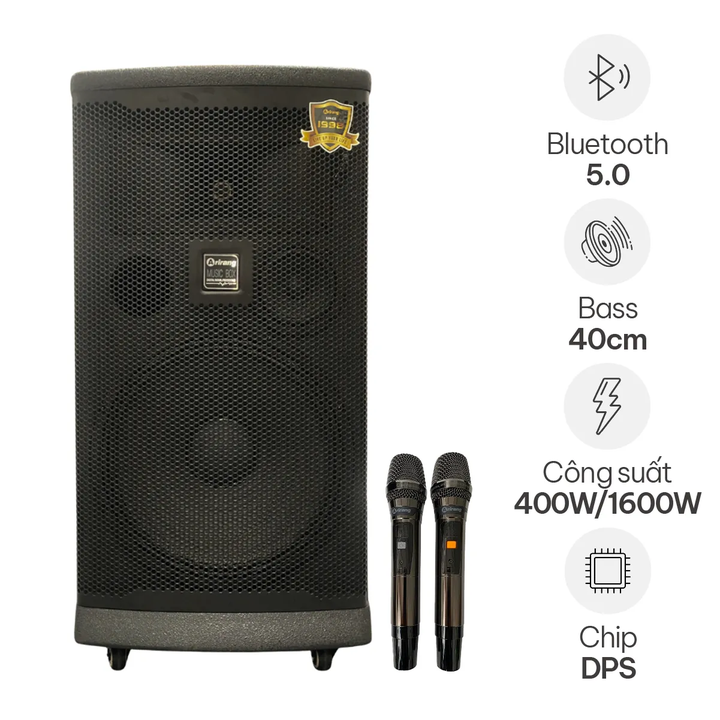 Loa karaoke kéo Arirang MK6 Max Bass 40cm 1600W