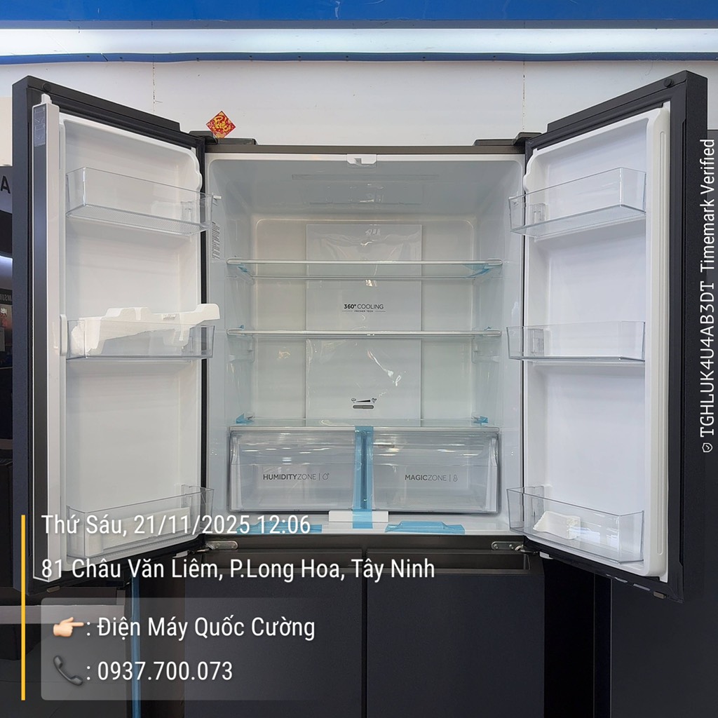 Tủ lạnh Aqua Inverter 469 lít AQR-M532XA(CBC)