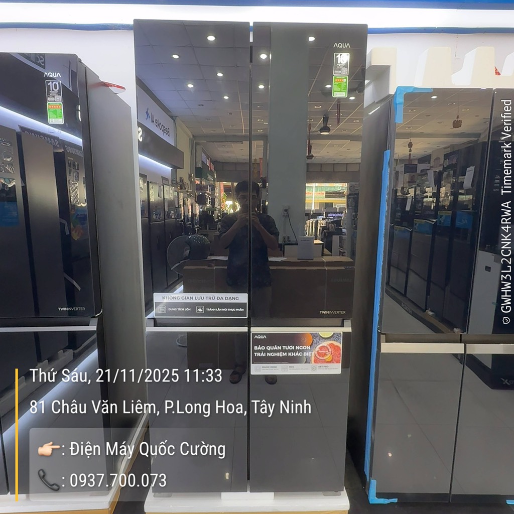 Tủ lạnh AQUA Inverter 529 lít Multi Door AQR-M600XA(GB)