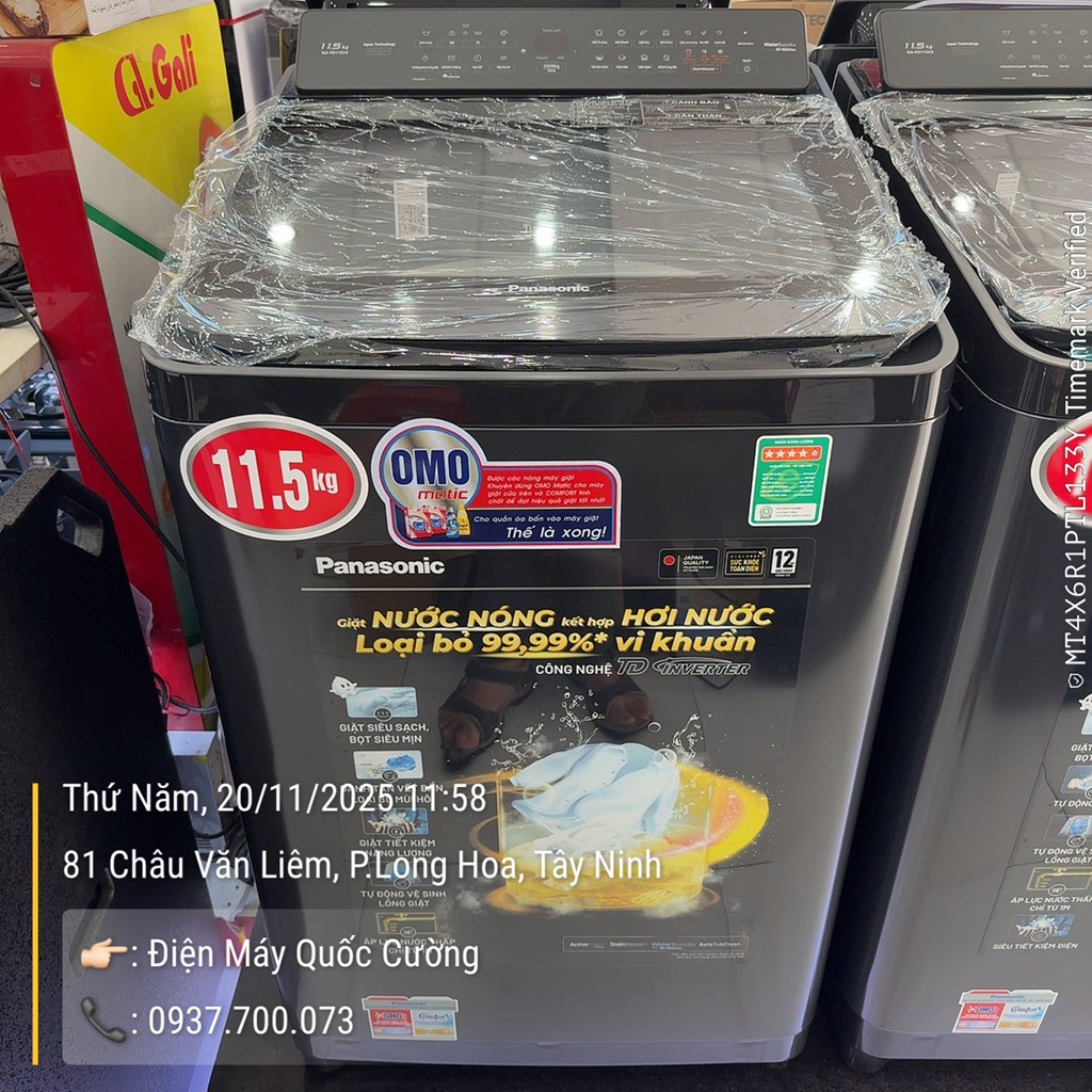 Máy Giặt Panasonic Inverter 11.5 Kg NA-FD115V3BV