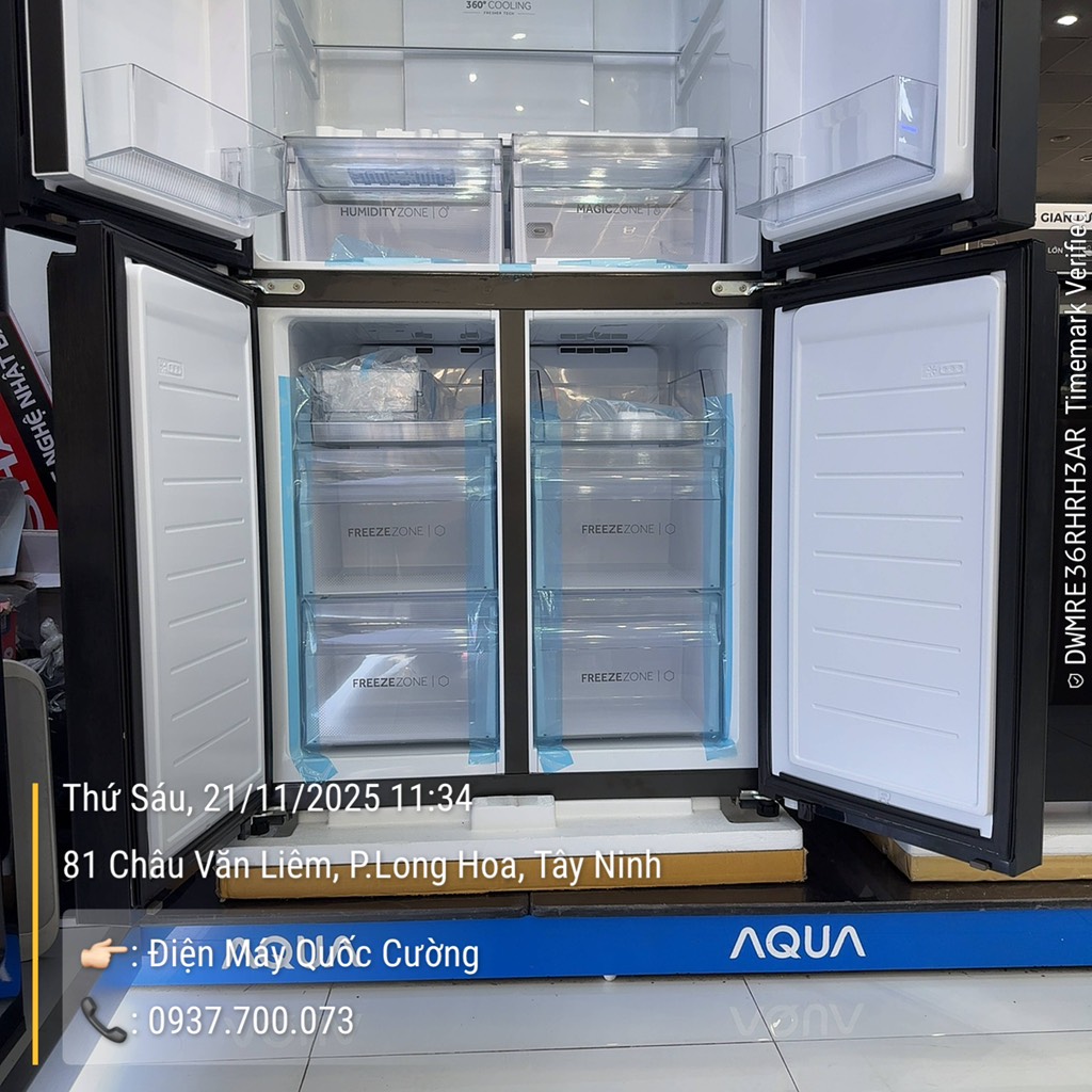 Tủ Lạnh Aqua Inverter 469 Lít AQR-M536XA(GB)