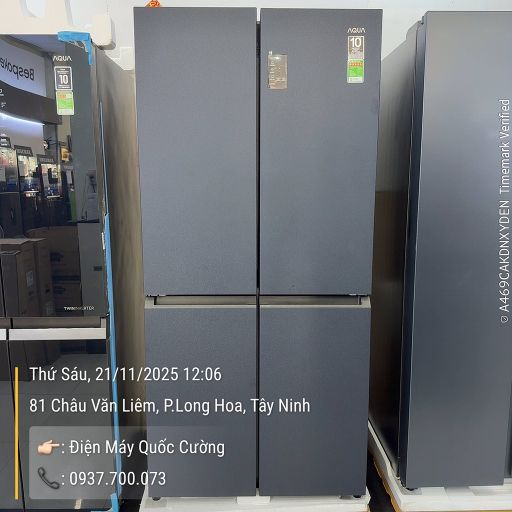 Tủ lạnh Aqua Inverter 469 lít AQR-M532XA(CBC)