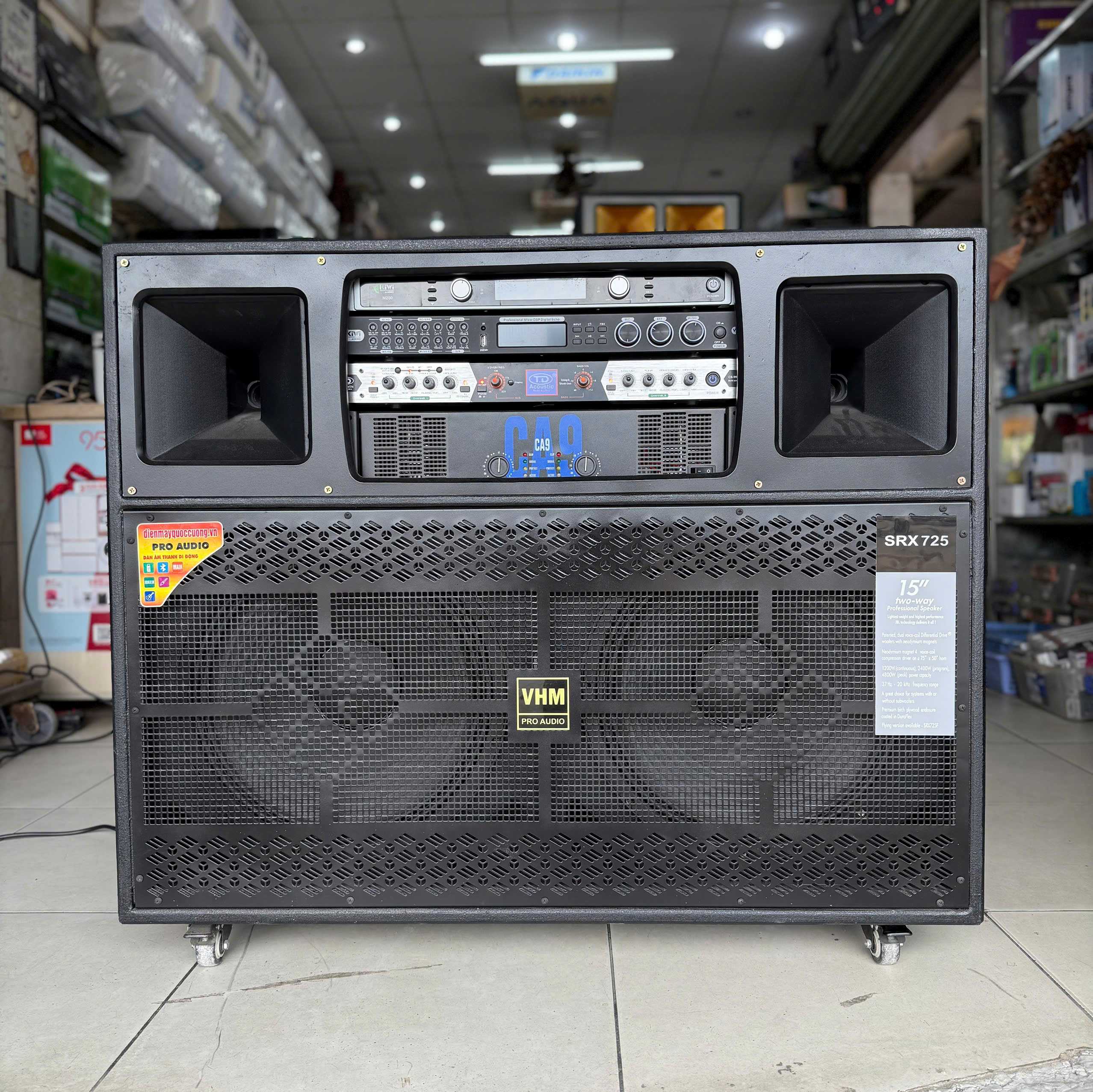 Loa kéo điện CA9 Bass Đôi 40cm