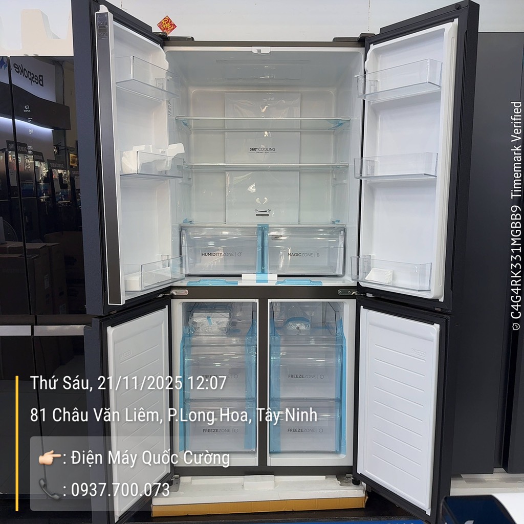 Tủ lạnh Aqua Inverter 469 lít AQR-M532XA(CBC)