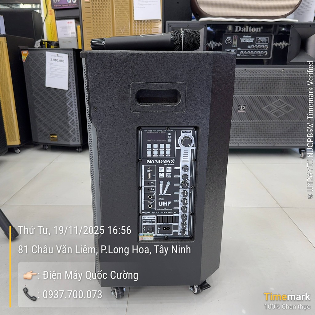 Loa karaoke Kéo Nanomax SK-12X5 Bass 30cm 400w