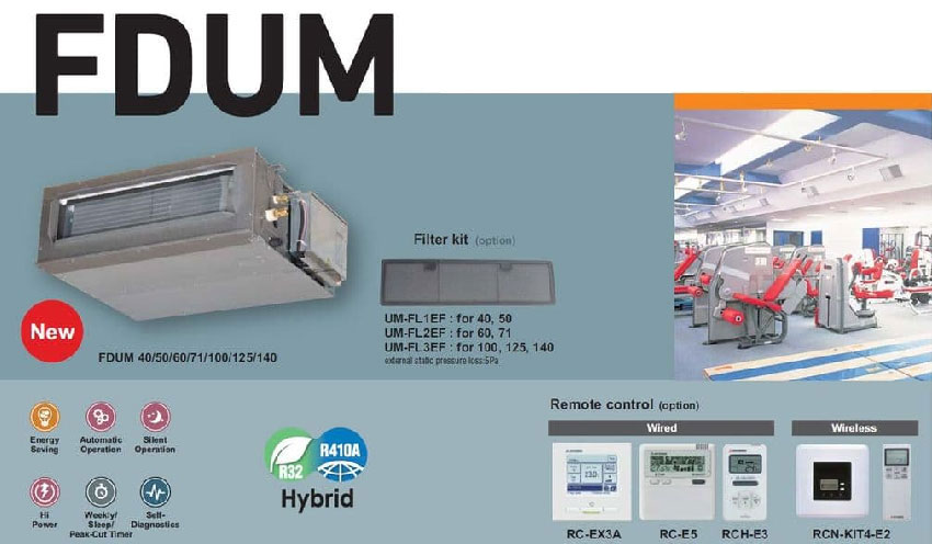 Dàn lạnh nối ống gió 2 chiều Inverter 17.100 BTU FDUM50VH (không bao gồm điểu khiển) - ảnh sản phẩm