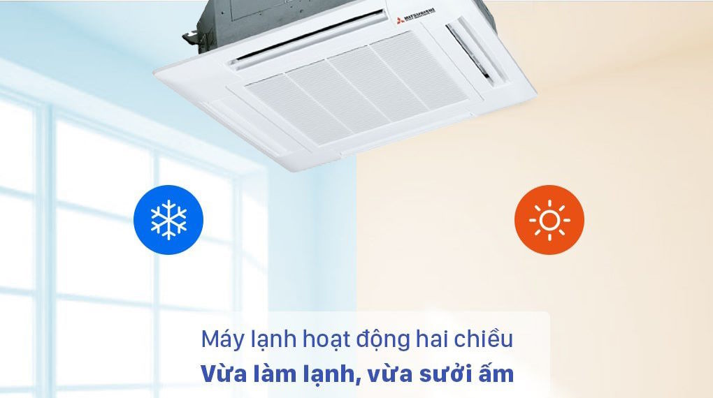 Điều hòa âm trần Mitsubishi Heavy 50.000BTU Inverter 2 chiều 3 pha FDT140VH/FDC140VSA-W - ảnh minh họa