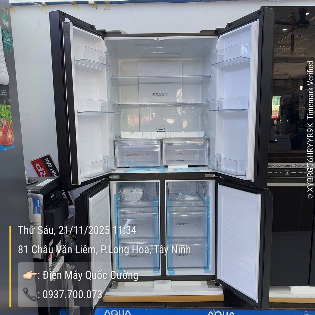 Tủ Lạnh Aqua Inverter 469 Lít AQR-M536XA(GB)