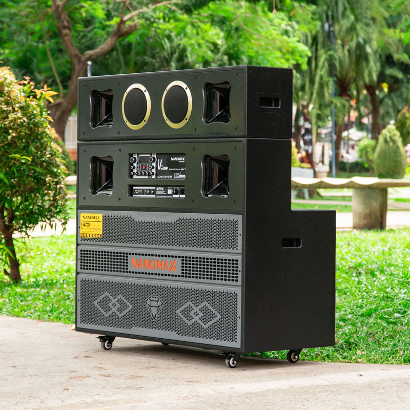 Loa Kéo Bình & Điện Nanomax Pro-215B Bass Đôi 40cm 2200w