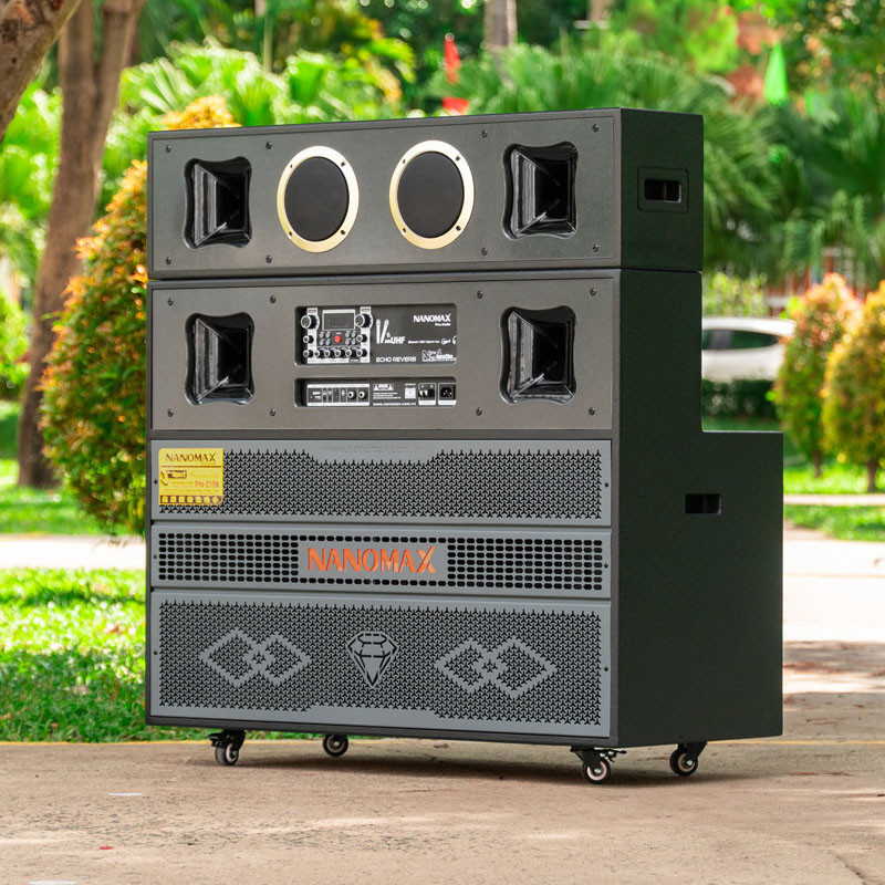 Loa Kéo Bình & Điện Nanomax Pro-215B Bass Đôi 40cm 2200w
