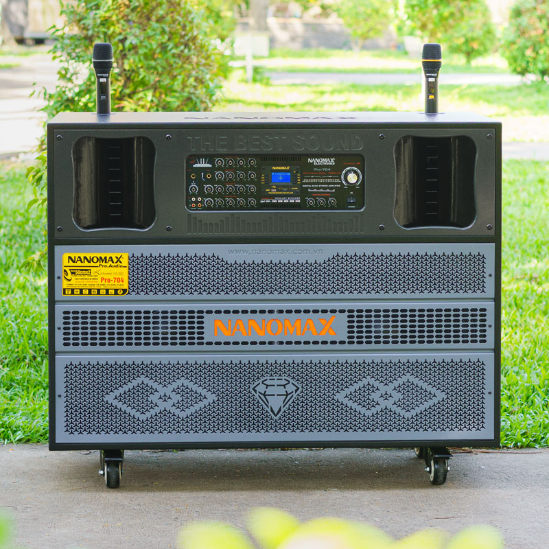 Loa Kéo Điện Nanomax Pro-704 Bass Đôi 50cm 3600w