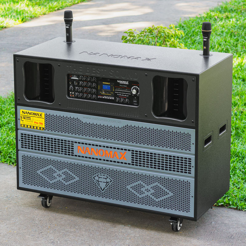 Loa Kéo Điện Nanomax Pro-704 Bass Đôi 50cm 3600w
