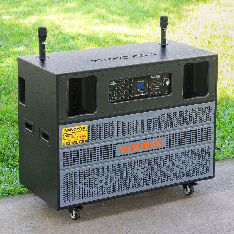 Loa Kéo Điện Nanomax Pro-704 Bass Đôi 50cm 3600w