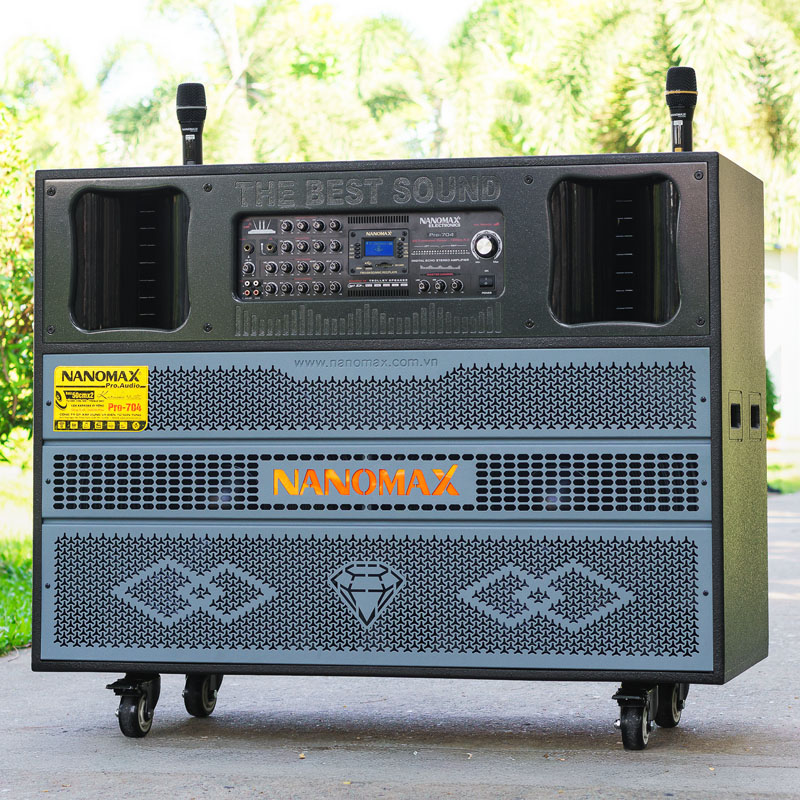 Loa Kéo Điện Nanomax Pro-704 Bass Đôi 50cm 3600w