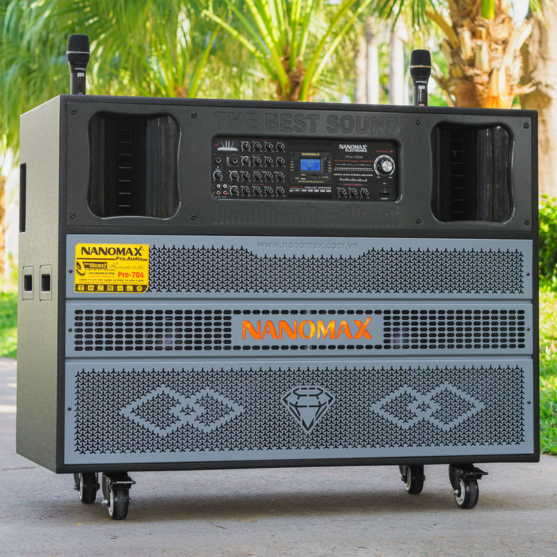 Loa Kéo Điện Nanomax Pro-704 Bass Đôi 50cm 3600w