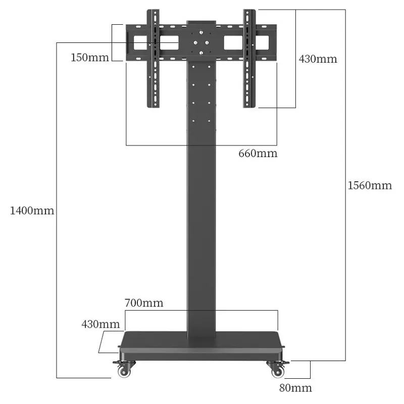 Khung treo TV di động ErgoTek E1290 – Xoay ngang / dọc