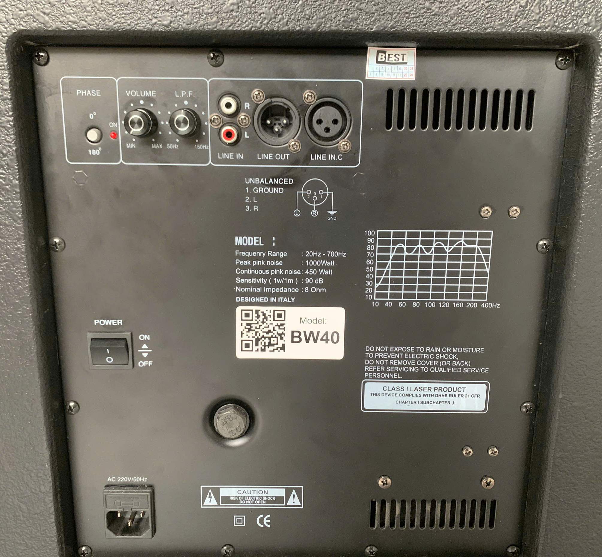 Best Audio LOA SUB BW40