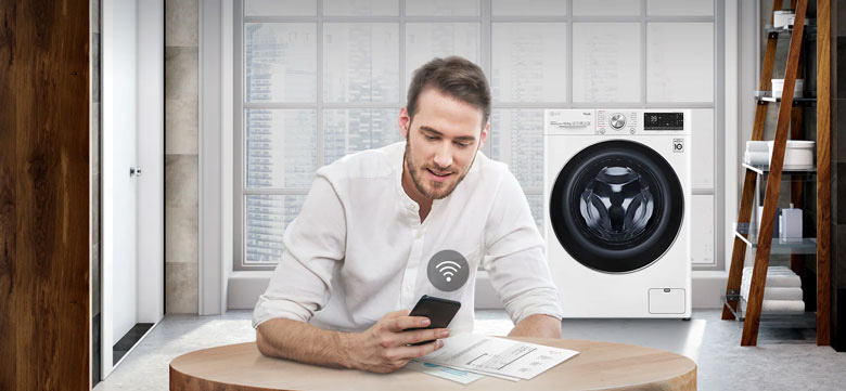Điều khiển từ xa qua điện thoại với LG FV1411H3BA