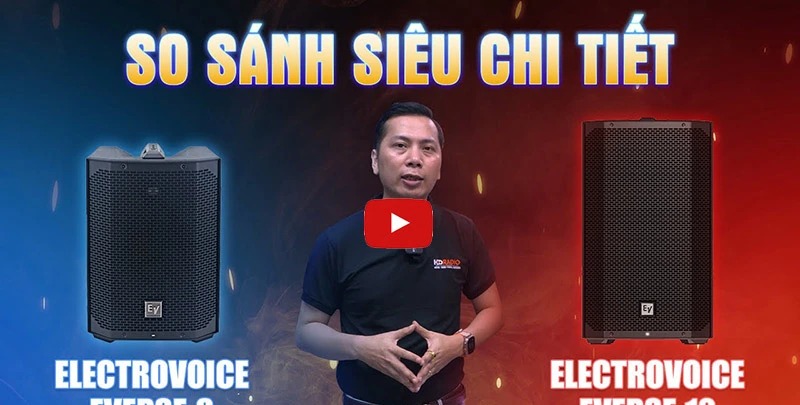 Loa karaoke Electro voice Everse 8 Pin 12 giờ công suất 400W - tổng quan
