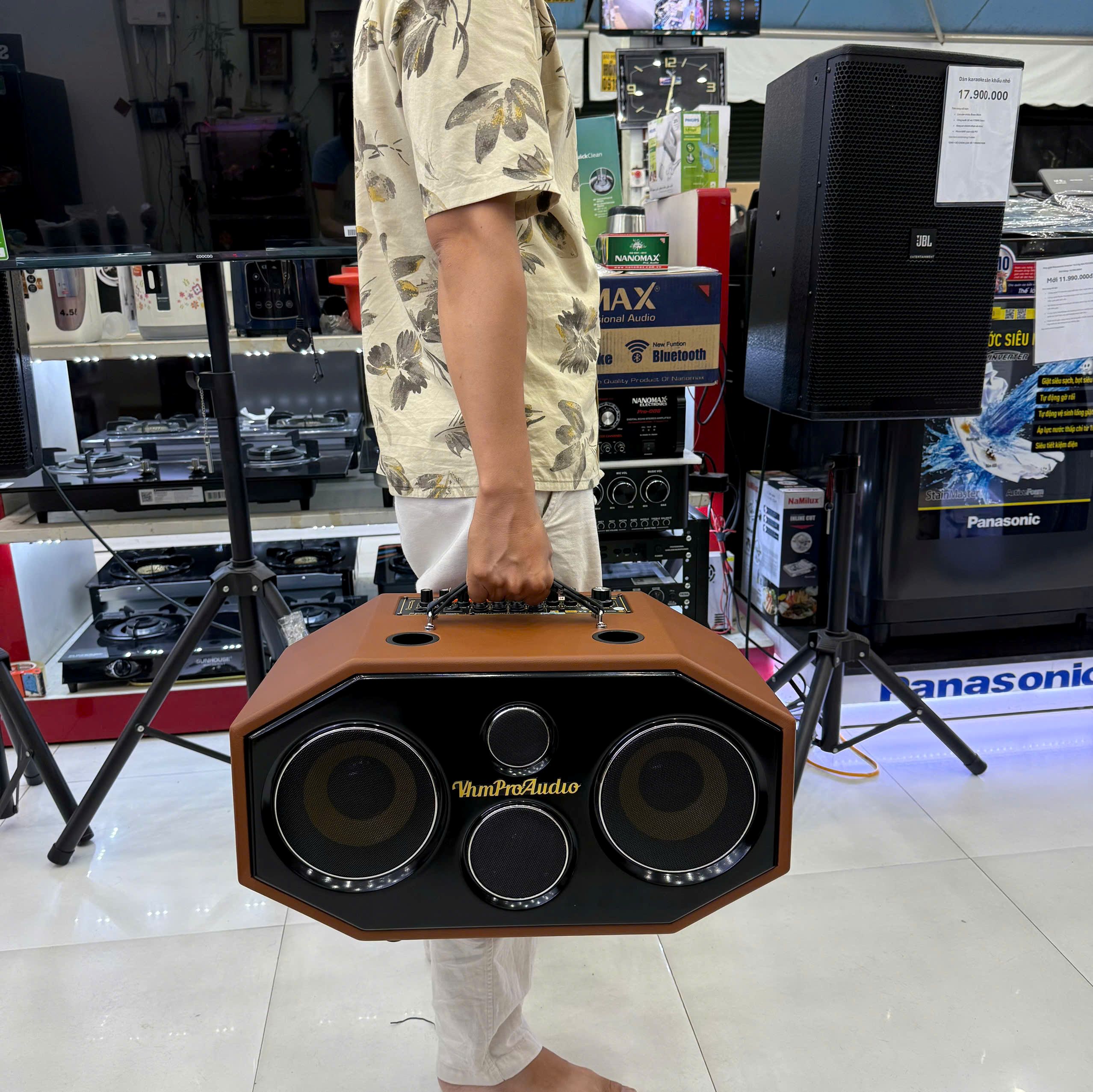 Loa Karaoke Xách Tay 6H52 Bass đôi 16cm