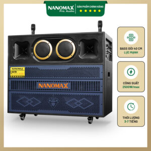 Loa Kéo Bình & Điện Nanomax Pro-215e Bass Đôi 40cm 2500w