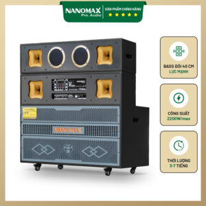 Loa Kéo Bình & Điện Nanomax Pro-215i Bass Đôi 40cm 2200w