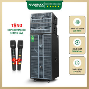 Loa Kéo Nanomax Pro-218d Bass Đôi 50cm 3000w