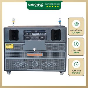 Loa Kéo Điện Nanomax Pro-369 Bass Đôi 50cm 3900w