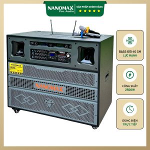 Loa Kéo Điện Nanomax Pro-7777 Bass Đôi 40cm 2500w