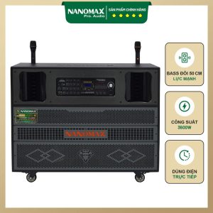 Loa Kéo Điện Nanomax Pro-9500 Bass Đôi 50cm 3600w