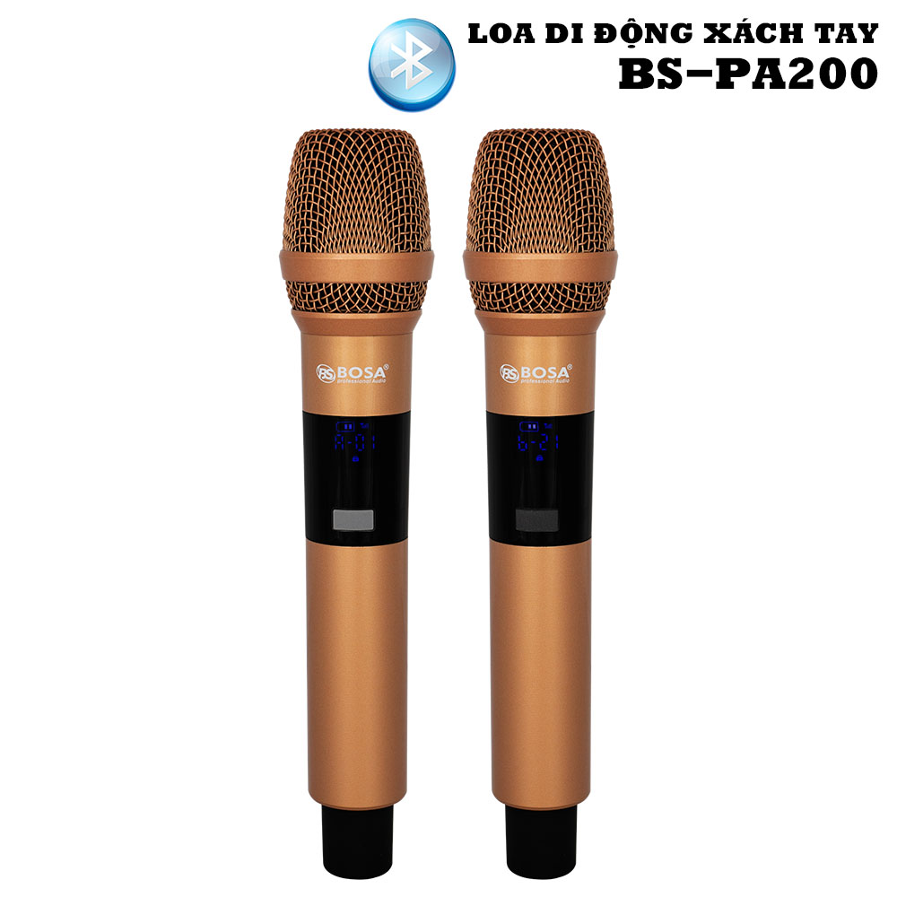LOA DI ĐỘNG XÁCH TAY BOSA BS-PA200 CAM