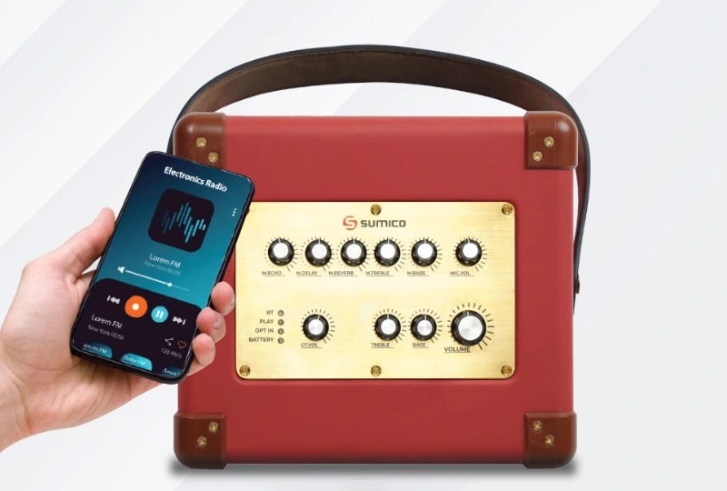 Loa karaoke Sumico Bella 51 công suất 90W Bluetooth 5.0 - kết nối