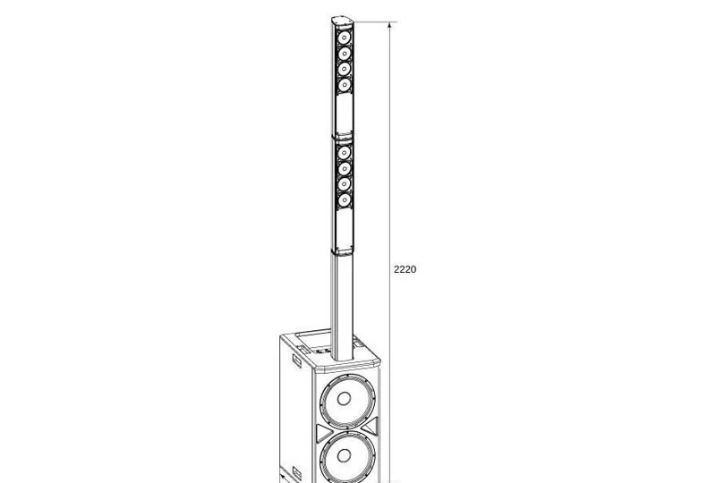 Loa cột Sumico Eurotech 1083 500W XLR / 6.3mm - tổng quan