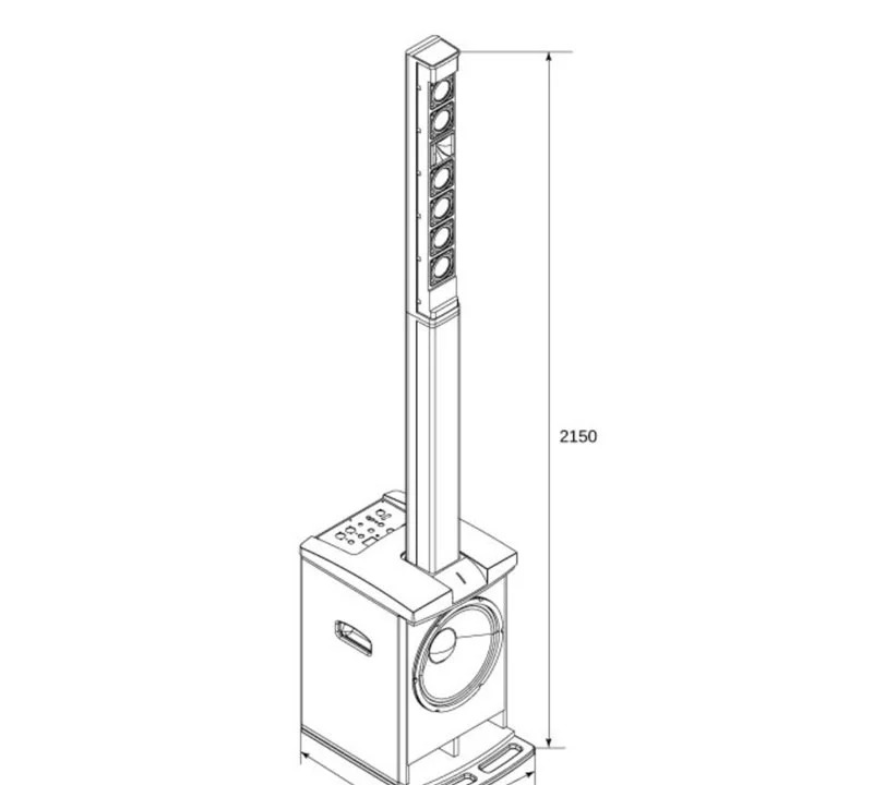 Loa cột Sumico Eurotech 1263 800W 6.3mm - thiết kế