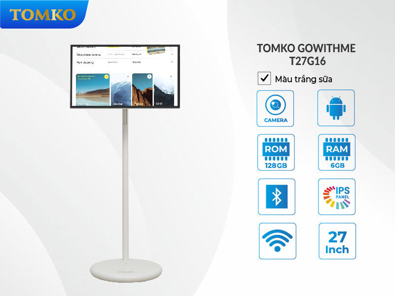 Màn hình di động cảm ứng 27 inch Tomko GoWithMe có camera T27G16