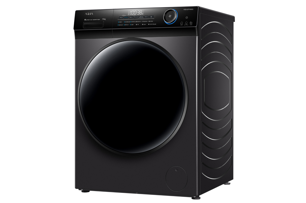 Máy giặt Aqua AQD-DD1002G.BK nhìn nghiêng