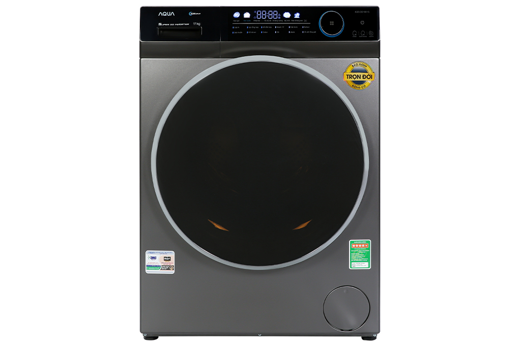 Máy giặt cửa trước Aqua AQD-DD1101G.PS 11 kg màu bạc
